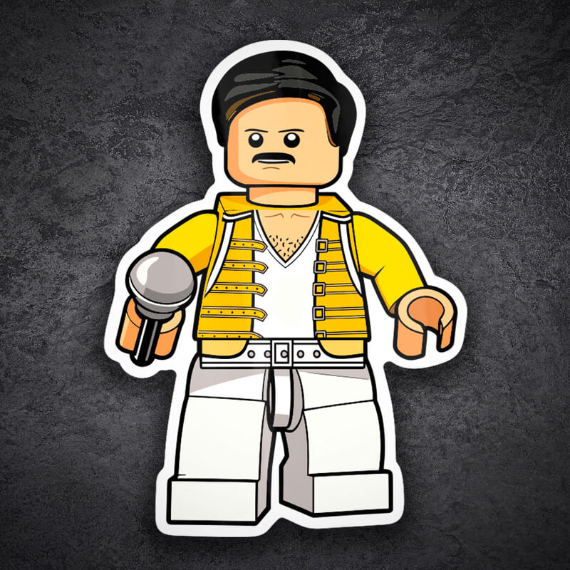 Aufkleber: Lego Freddie Mercury