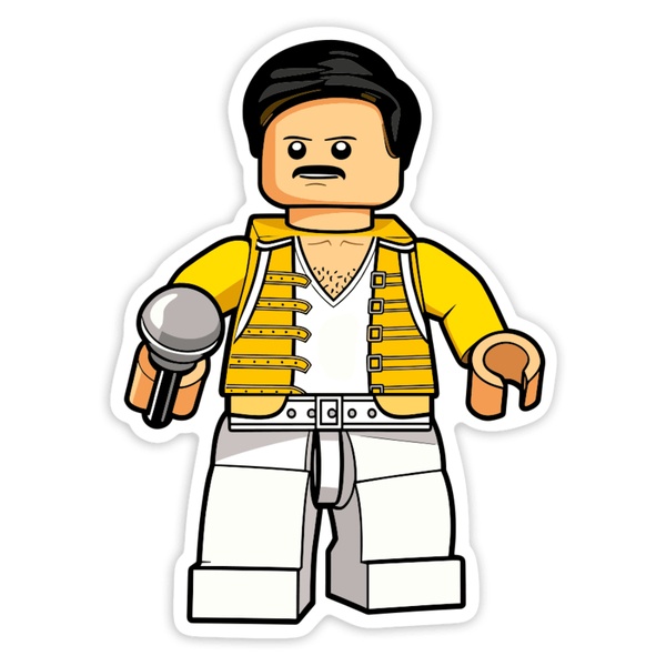 Aufkleber: Lego Freddie Mercury
