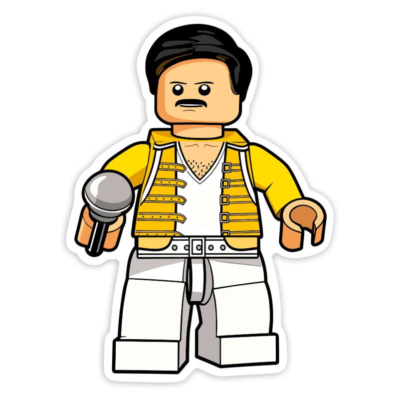 Aufkleber: Lego Freddie Mercury