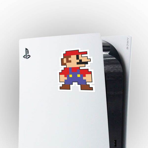 Aufkleber: Mario Bros Pixel