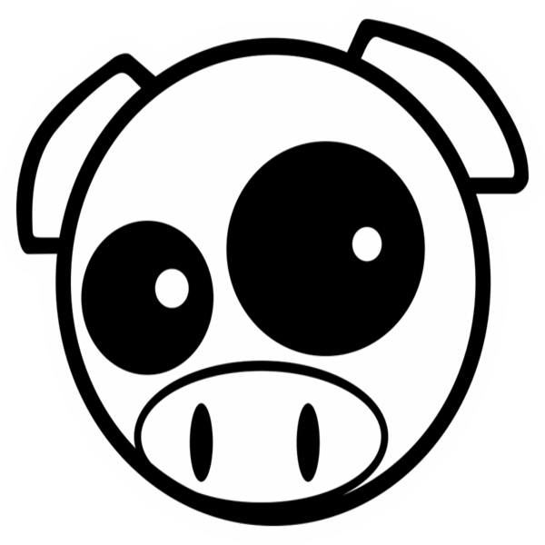 Aufkleber: Subaru Pig Manga Mascot