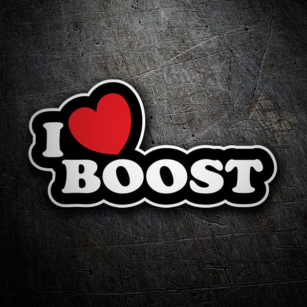 Aufkleber: I love Boost