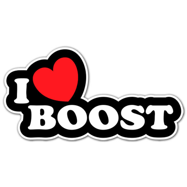 Aufkleber: Love Boost mit Herz