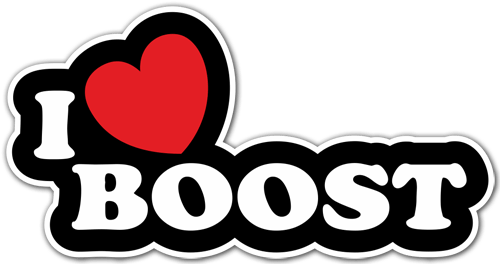 Aufkleber: I love Boost 0
