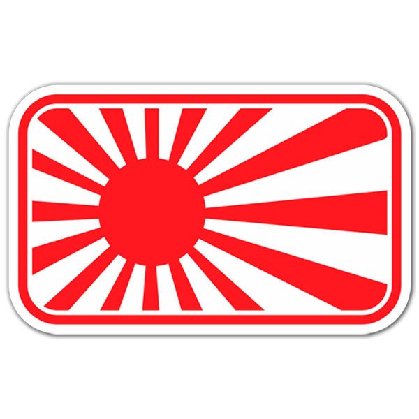 Aufkleber: Japanische Flagge Rising Sun 2