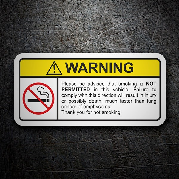 Aufkleber: Aufkleber rauchen verboten in diesem auto 1