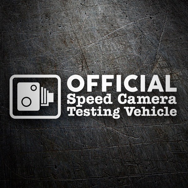 Aufkleber: Official Speed Camera Testing Vehicle mit Kamera-I