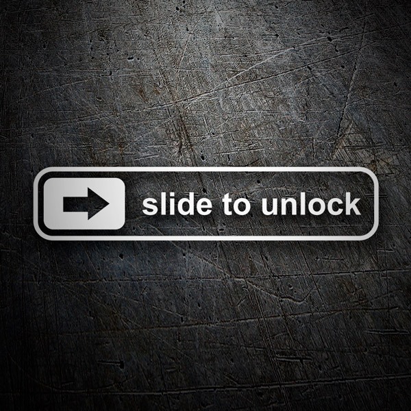 Aufkleber: Slide to unlock (Zum Entriegeln schieben)