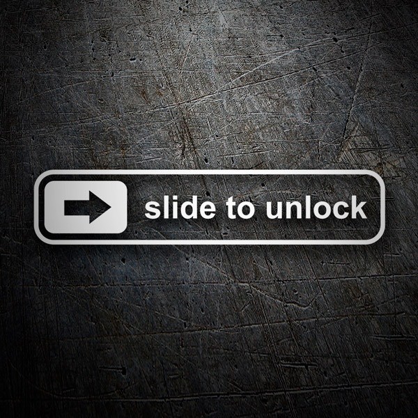 Aufkleber: Slide to unlock (Zum Entriegeln schieben)