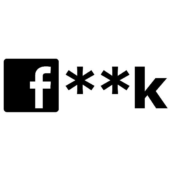 Aufkleber: Fuck or Facebook mit Sternchen