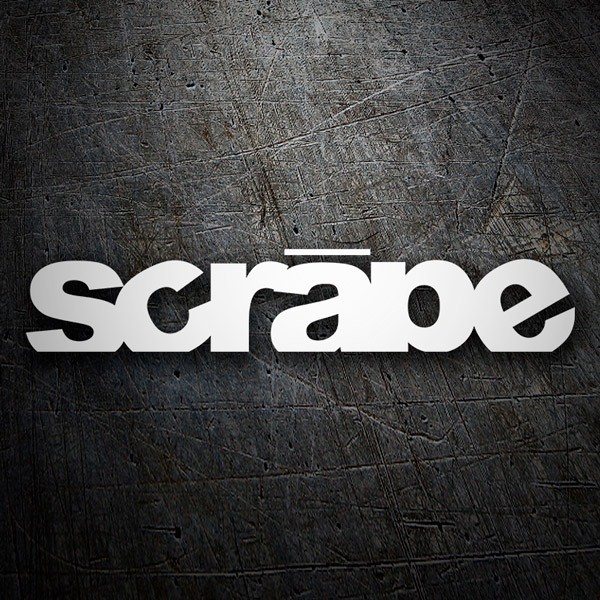 Aufkleber: Scrape mit Horizontaler Linie