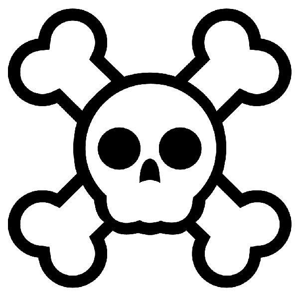 Aufkleber: Totenkopf-Logo