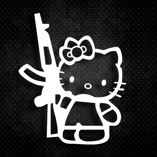 Aufkleber: Hello Kitty AK47 0