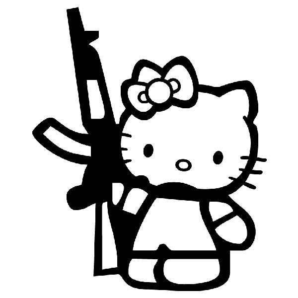 Aufkleber: Hello Kitty AK47