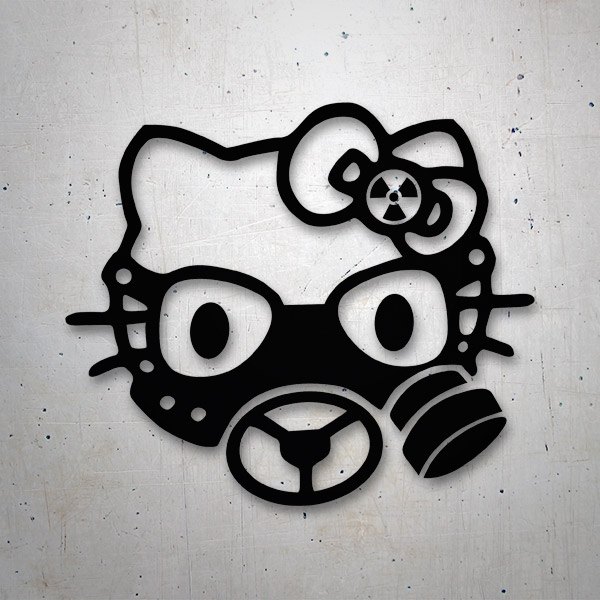 Aufkleber: Hello Kitty Gasmaske