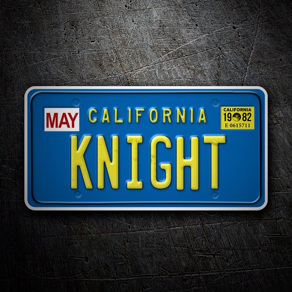 Aufkleber: Knight Rider Auto Registrierung