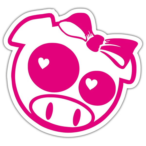 Aufkleber: Schwein Subaru in der Liebe