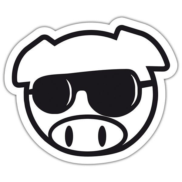 Aufkleber: Schweinefleisch mit JDM-Gläsern