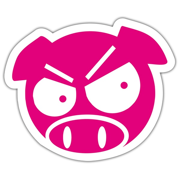 Aufkleber: Schwein Subaru verärgert