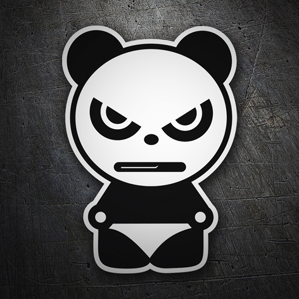 Aufkleber: Wütend-Panda-Bären