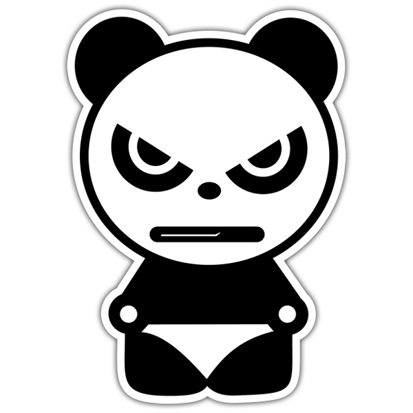 Aufkleber: Wütend-Panda-Bären