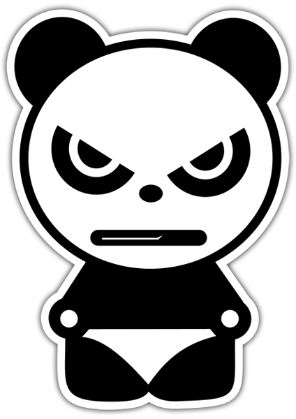 Aufkleber: Wütend-Panda-Bären
