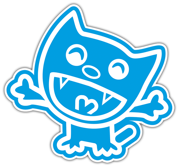 Aufkleber: Glückliche Katze