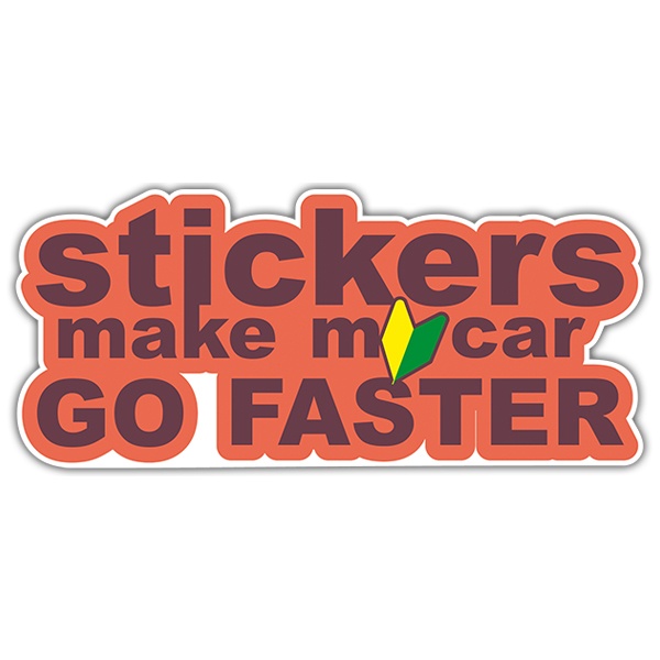 Aufkleber: Stickers make my car go faster