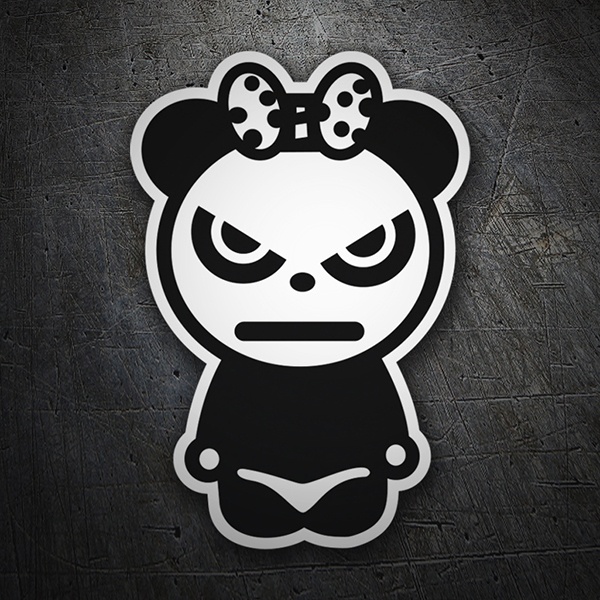 Aufkleber: Wütend-Panda-Bären 1