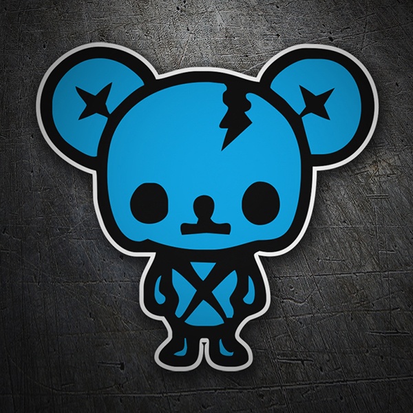 Aufkleber: Zombie B&auml;r JDM mit Streifen und Stern