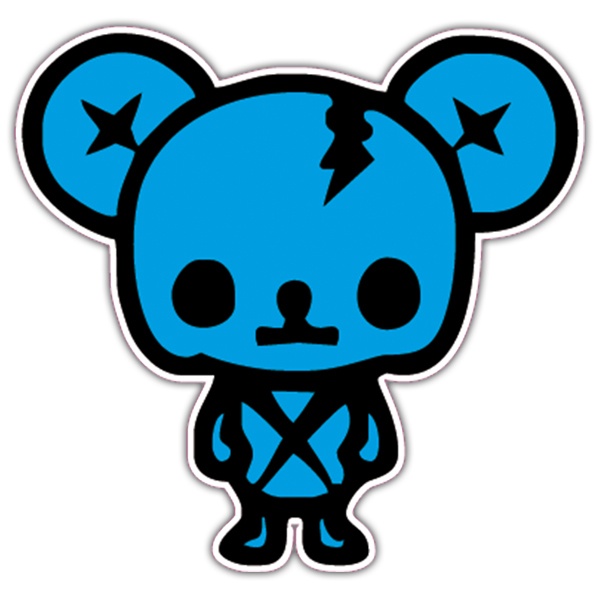 Aufkleber: Zombie B&auml;r JDM mit Streifen und Stern