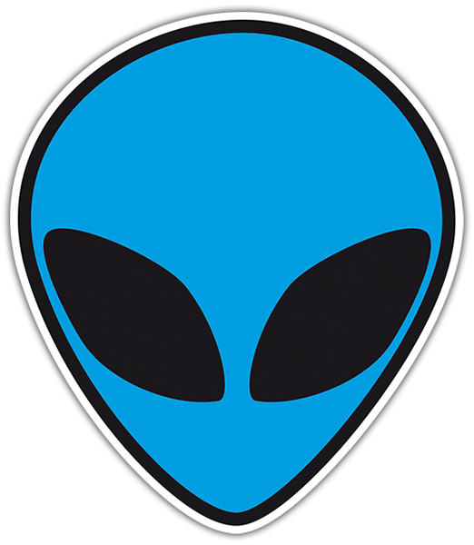 Aufkleber: Alien-Kopf