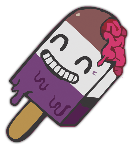 Aufkleber: Zombie-Eis am Stiel