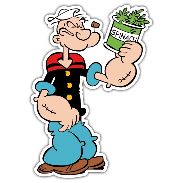 Aufkleber: Popeye Spinat