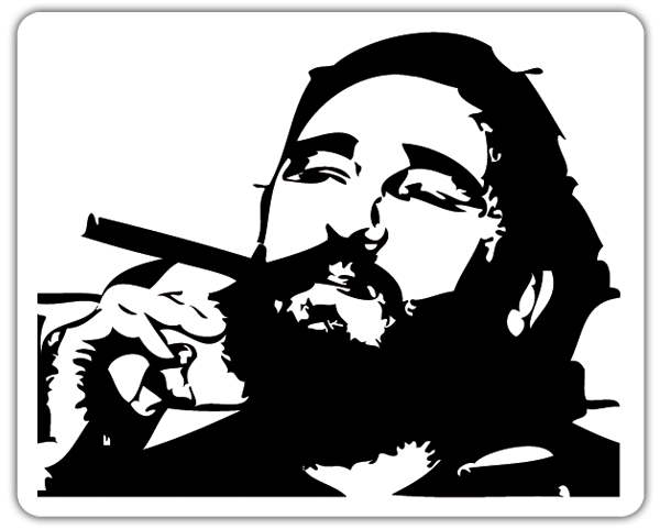 Aufkleber: Fidel Castro Rauchen