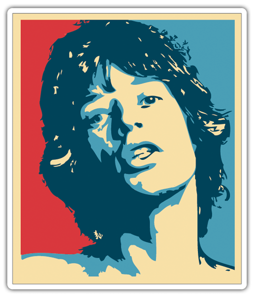 Aufkleber: Mick Jagger Hope