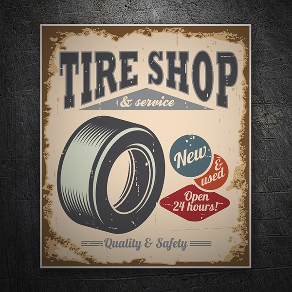 Aufkleber: Tire Shop