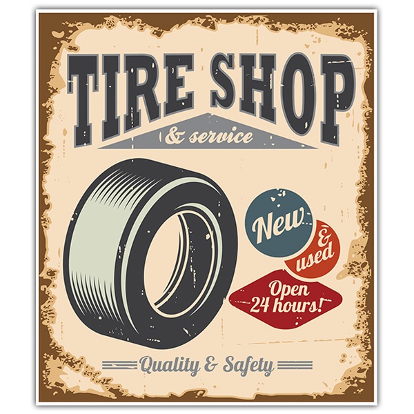 Aufkleber: Tire Shop