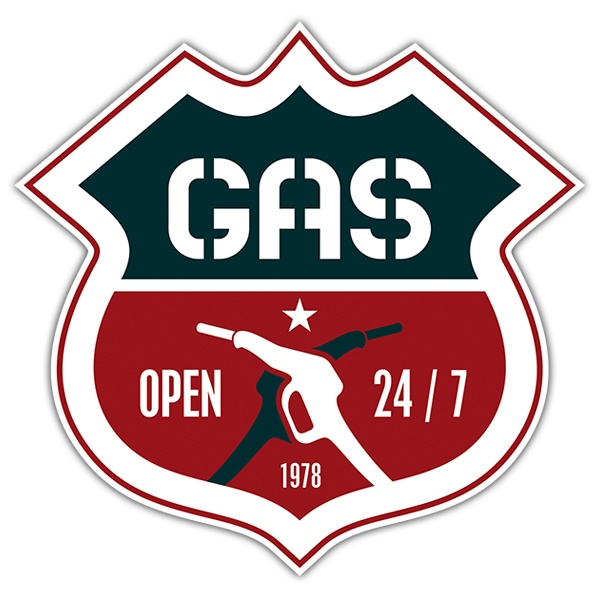 Aufkleber: Open Gas