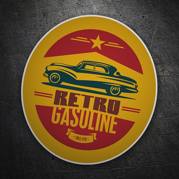 Aufkleber: Retro Gasoline