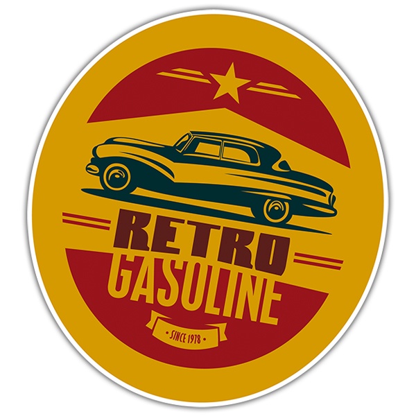 Aufkleber: Retro Gasoline