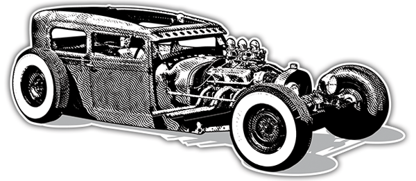 Aufkleber: Hot Rod