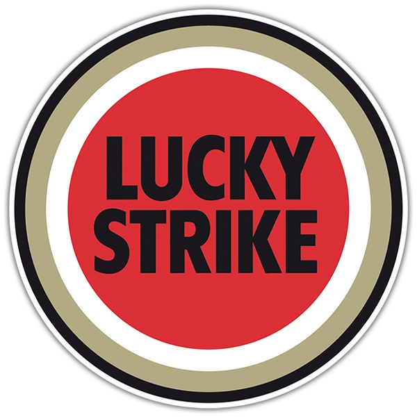 Aufkleber: Lucky Strike Logo Circular