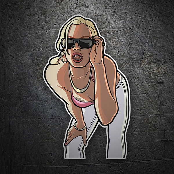 Aufkleber: Sexy Mädchen von Grand Theft Auto