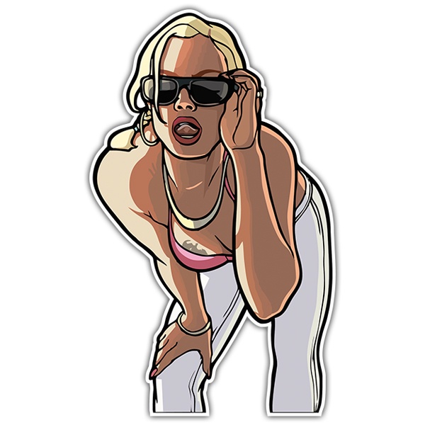 Aufkleber: Sexy Mädchen von Grand Theft Auto
