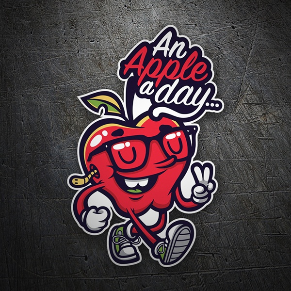 Aufkleber: An apple a day