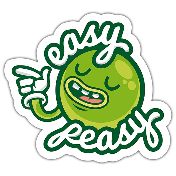 Aufkleber: Easy peasy