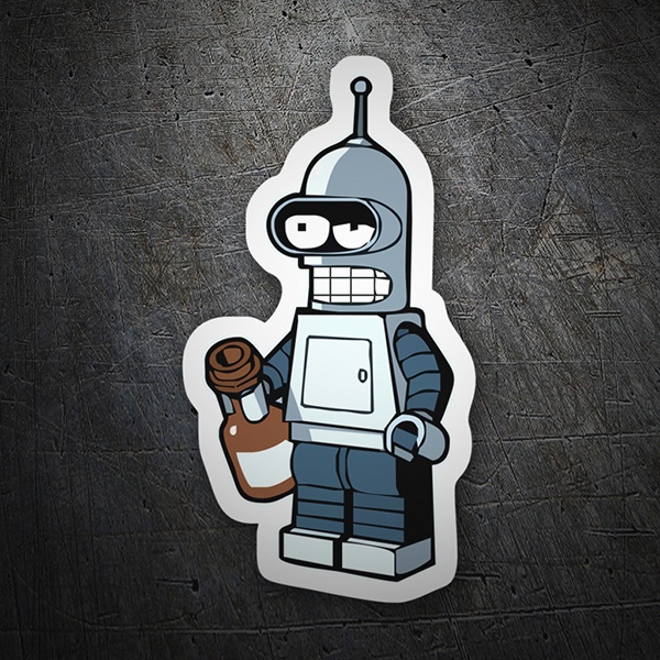 Aufkleber: Bender Lego betrunken