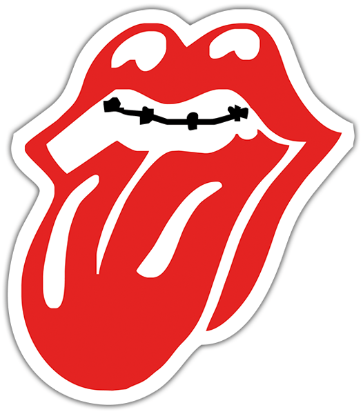 Aufkleber: Rolling Stones Mund
