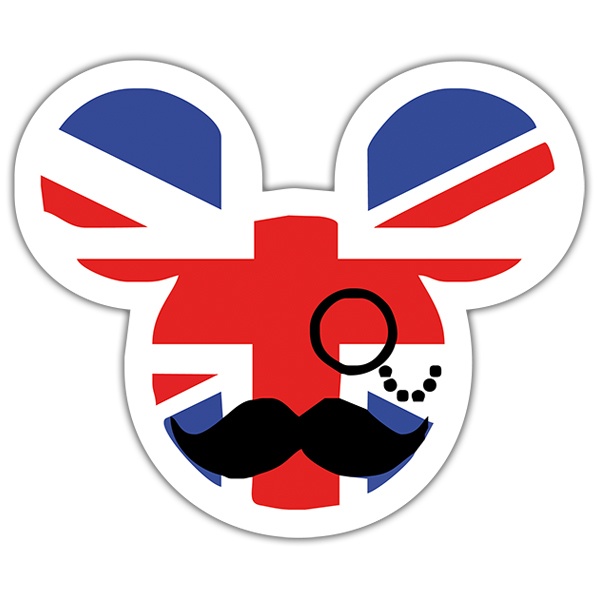 Aufkleber: Großbritannien Micky Maus